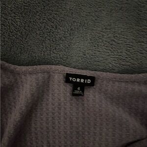 Torrid Purple Waffle Knit Top